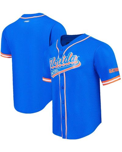 Pro Standard Florida Gators Mesh Full-button Replica Baseball Jersey - Blue