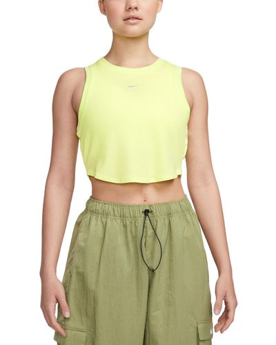 Nike Sportswear Essentials Ribbed Cropped Tank - Green