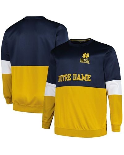 Profile Notre Dame Fighting Irish Big And Tall Fleece Pullover Sweatshirt - Blue