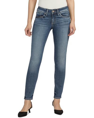 Silver Jeans Co. Britt Low-rise Curvy-fit Skinny-leg Jeans - Blue