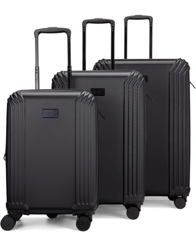 Badgley Mischka Evalyn 3 Piece Expandable luggage Set - Black