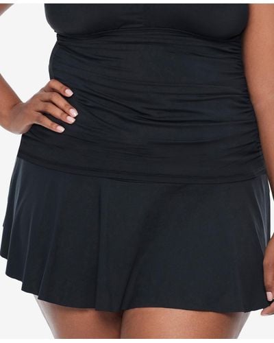 Lauren by Ralph Lauren Plus Size Ruffled Swim Skirt - Black