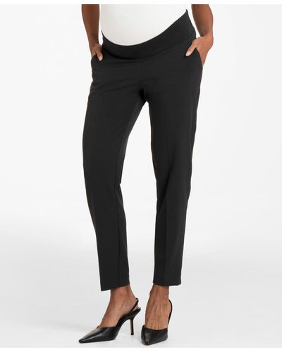 Seraphine Maternity Tapered Under Bump Maternity Pants - Black