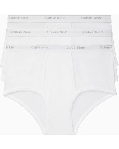 Calvin Klein Big & Tall Cotton Classics 3-pack Briefs Underwear - White