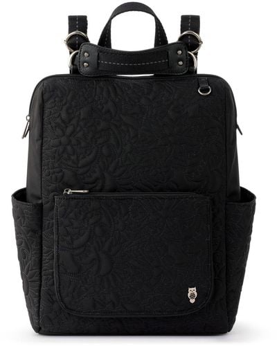Sakroots Loyola Recycled Quilted Convertible Backpack - Black