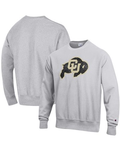 Champion Colorado Buffaloes Vault Logo Reverse Weave Pullover Sweatshirt - Gray