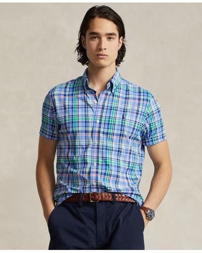 Polo Ralph Lauren Classic-fit Plaid Performance Shirt - Blue