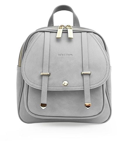 Belle & Bloom Camila Leather Backpack - Gray