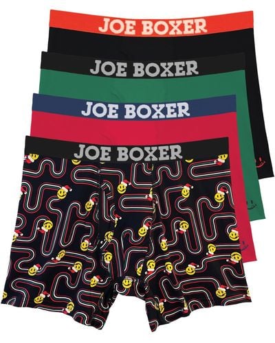 Joe Boxer Christmas Games Performance Boxer Briefs - Multicolor