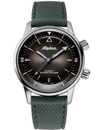 Alpina Swiss Automatic Seastrong Diver Rubber Strap Watch 42mm - Gray