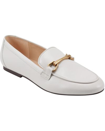 Marc Fisher Bleek Slip-on Flat Dress Loafers - White