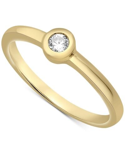 Wrapped in Love Certified Diamond Bezel Ring (1/10 Ct. T.w. - Metallic