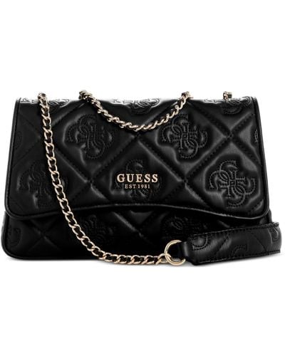 Guess Marieke Small Convertible Quilted Crossbody - Black