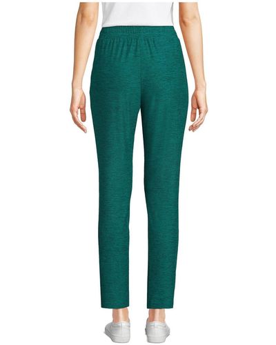 Lands' End Active High Rise Soft Performance Refined Tapered Ankle Pants - Green