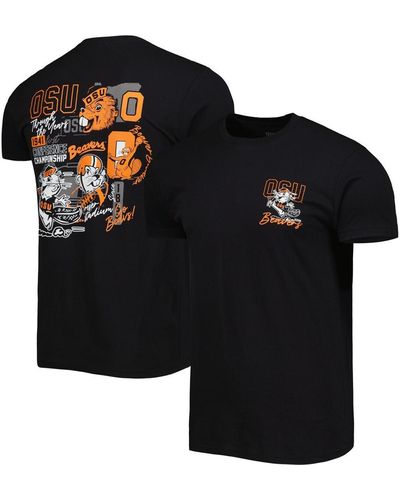 Image One Oregon State Beavers Vintage-like Through The Years Two-hit T-shirt - Black