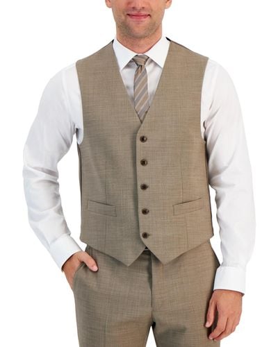 Tommy Hilfiger Modern-fit Wool Th-flex Stretch Suit Suit Vest - Brown