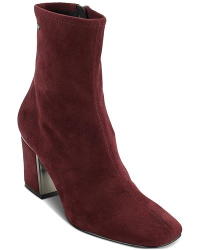 DKNY Cavale Stretch Booties - Red