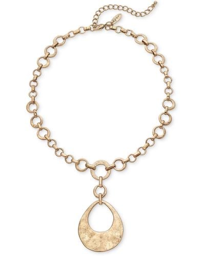 Style & Co. Circle Link Pendant Choker Necklace - Metallic