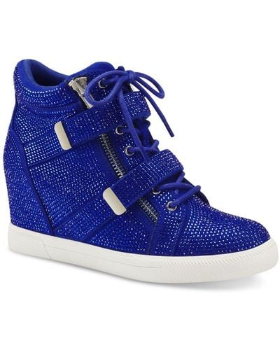 INC International Concepts Debby Wedge Sneakers, Created For Macy's - Blue