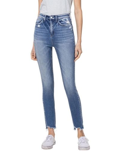 Flying Monkey High Rise Ankle Skinny Jeans - Blue