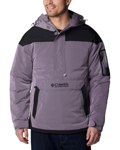 Columbia Remastered Challenger Pullover Logo Jacket - Purple