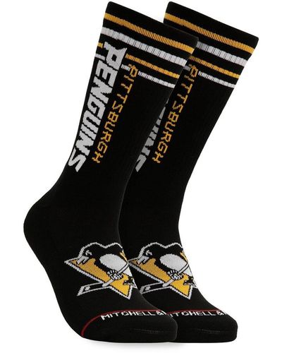 Mitchell & Ness Pittsburgh Penguins Power Play Crew Socks - Black