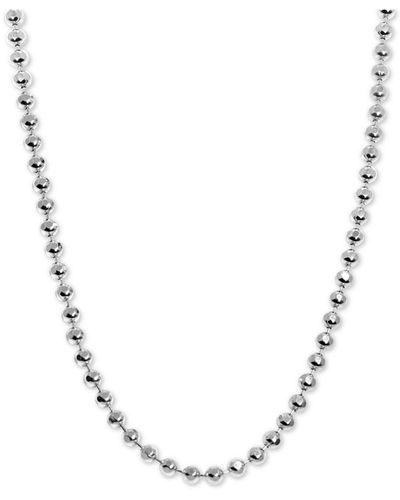 Alex Woo Beaded 18" Chain Necklace In Sterling Silver - Metallic