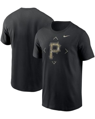 Nike Pittsburgh Pirates Camo Logo T-shirt - Black
