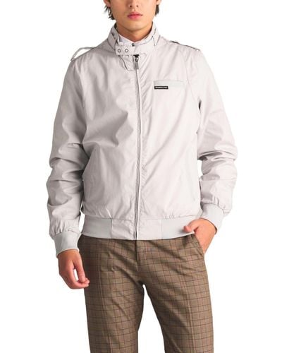 Members Only Classic Iconic Racer Jacket (slim Fit) - Gray