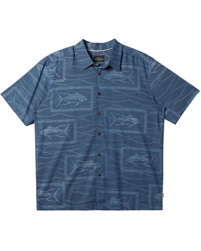 Quiksilver Reef Point Short Sleeve Shirt - Blue