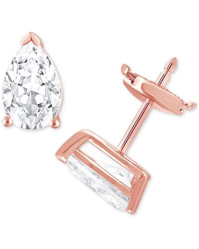 Badgley Mischka Certified Lab Grown Diamond Pear Stud Earrings (3 Ct. T.w. - Pink