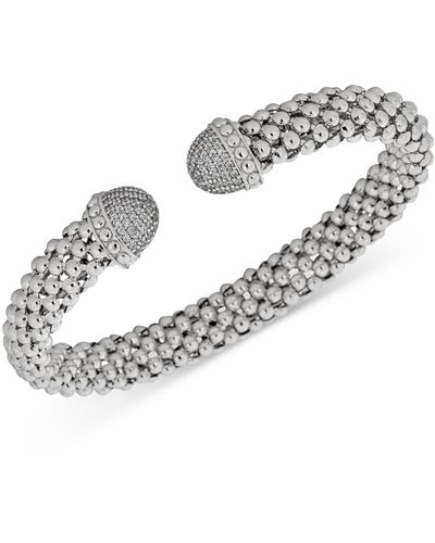 Macy's Diamond Mesh Cuff Bracelet (1/2 Ct. T.w. - Metallic