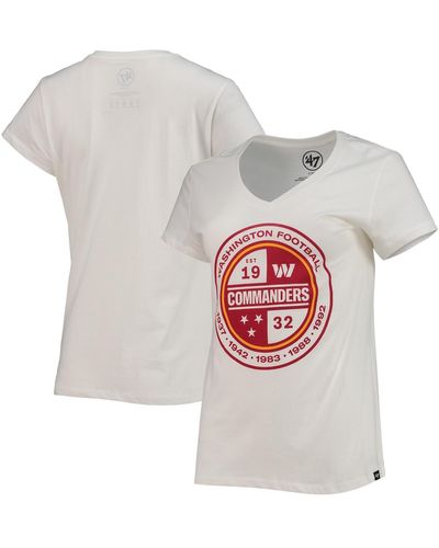 '47 '47 Washington Commanders Imprint Ultra Rival V-neck T-shirt - White