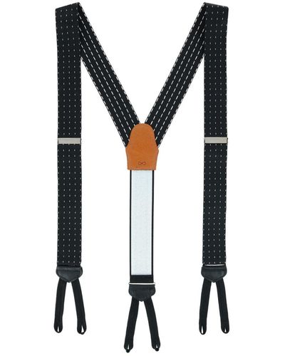 Trafalgar Pin Dot Formal End Suspenders - Black