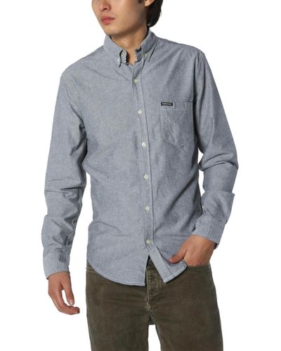 Members Only Oxford Button-up Dress Shirt - Gray