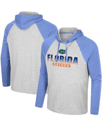 Colosseum Athletics Florida Gators Hasta La Vista Raglan Hoodie Long Sleeve T-shirt - Blue