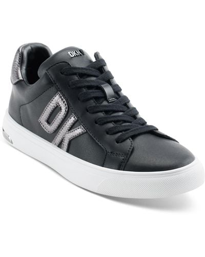 DKNY Abeni Lace Up Low Top Sneakers - Black