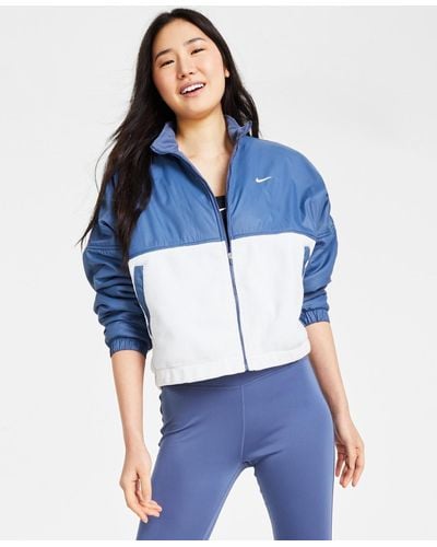 Nike One Therma-fit Fleece Full-zip Jacket - Blue