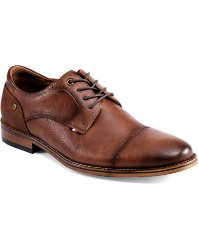 Tommy Hilfiger Barmi Cap Toe Lace Up Oxford Shoes - Brown