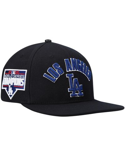 Pro Standard Los Angeles Dodgers Stacked Logo Snapback Hat - Blue