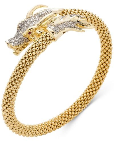 Macy's Diamond Dragon Bypass Bracelet (1 Ct. T.w. - Metallic