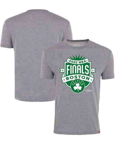 Sportiqe Boston Celtics 2022 Nba Finals Crest Comfy T-shirt - Gray