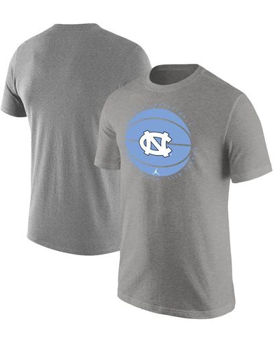 Nike North Carolina Tar Heels Basketball Logo T-shirt - Gray