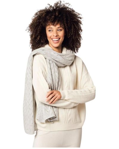 Bellemere New York Bellemere Single Cable Superfine Merino Sweater Pullover - White
