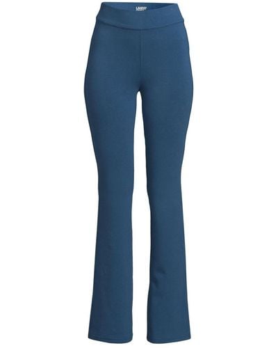 Lands' End Starfish High Rise Flare Pants - Blue