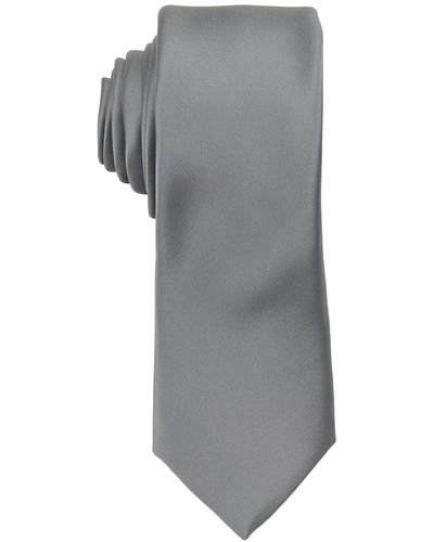 Con.struct Satin Solid Tie - Gray