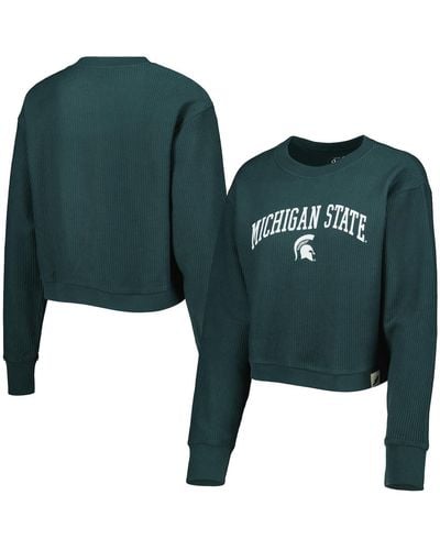 League Collegiate Wear Michigan State Spartans Classic Campus Corded Timber Sweatshirt - Green