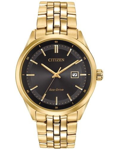 Citizen Men's Eco-drive Gold-tone Stainless Steel Bracelet Watch 41mm Bm7252-51e - Metallic