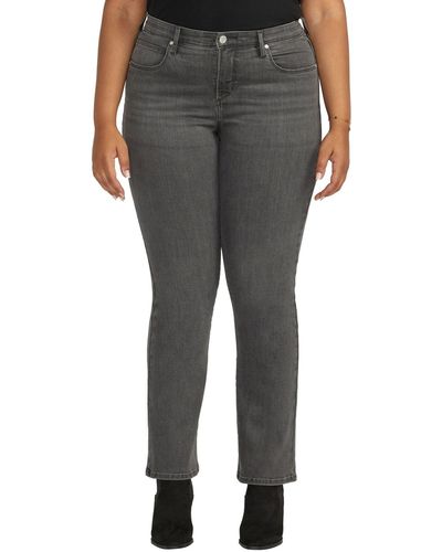 Jag Plus Size Eloise Mid Rise Bootcut Jeans - Gray