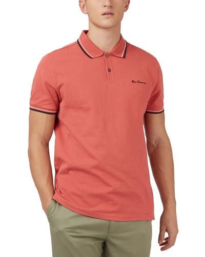 Ben Sherman Signature Tipped Short-sleeve Polo Shirt - Red